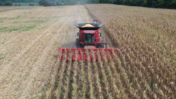 Red Combine Side Corn
